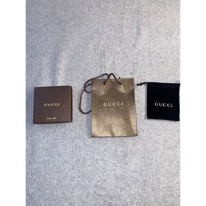 Gucci Empty Gift Box And Gift Tote‎ Bag, Jewelry Bag, Authentic